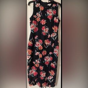 New York & Company | Eva Mendes Lace Midi Sheath Dress,Color:Black, Size M, NEW!